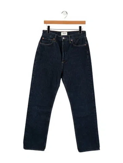 Pre-owned Agolde High-rise Straight Leg Jeans In Blue