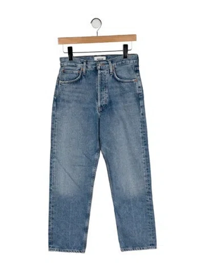 Pre-owned Agolde High-rise Straight Leg Jeans In Blue