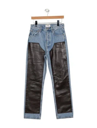 Pre-owned Agolde High-rise Straight Leg Jeans In Blue