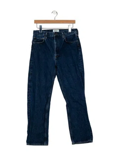 Pre-owned Agolde High-rise Straight Leg Jeans In Blue