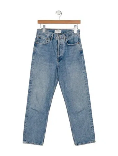 Pre-owned Agolde High-rise Straight Leg Jeans In Blue