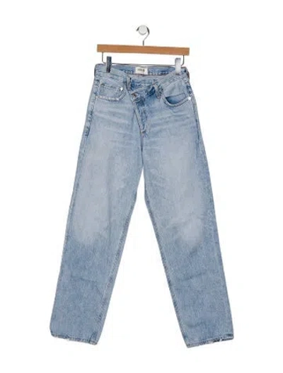 Pre-owned Agolde High-rise Straight Leg Jeans In Blue