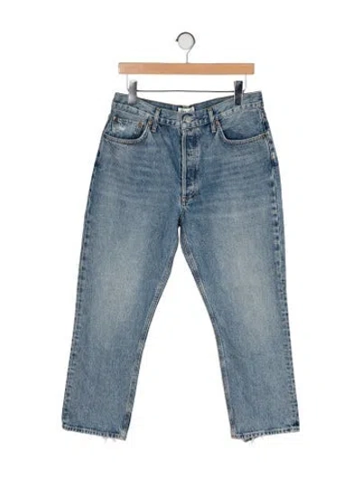 Pre-owned Agolde High-rise Straight Leg Jeans In Blue