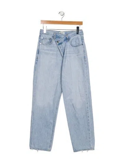 Pre-owned Agolde High-rise Straight Leg Jeans In Blue