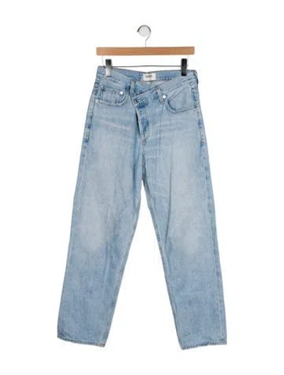 Pre-owned Agolde High-rise Straight Leg Jeans In Blue