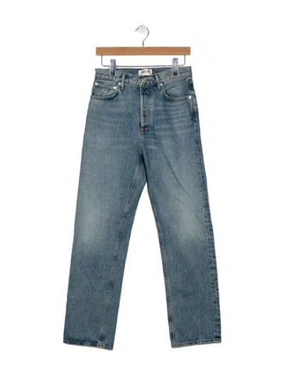 Pre-owned Agolde High-rise Straight Leg Jeans In Blue