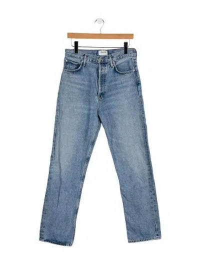 Pre-owned Agolde High-rise Straight Leg Jeans In Blue