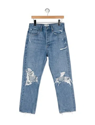 Pre-owned Agolde High-rise Straight Leg Jeans In Blue