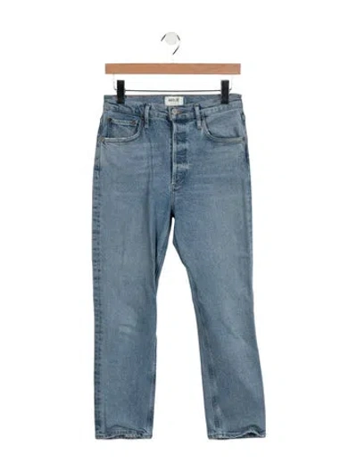 Pre-owned Agolde High-rise Straight Leg Jeans In Blue
