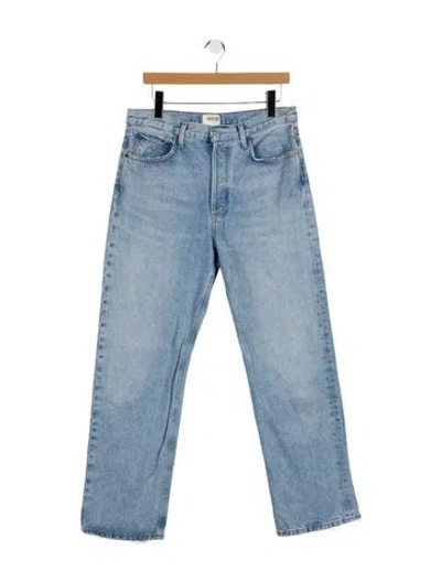 Pre-owned Agolde High-rise Straight Leg Jeans In Blue