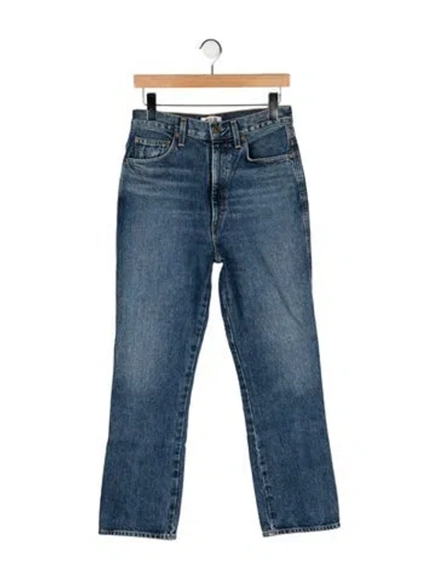 Pre-owned Agolde High-rise Straight Leg Jeans In Blue