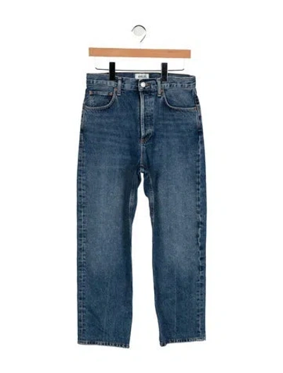 Pre-owned Agolde High-rise Straight Leg Jeans In Blue