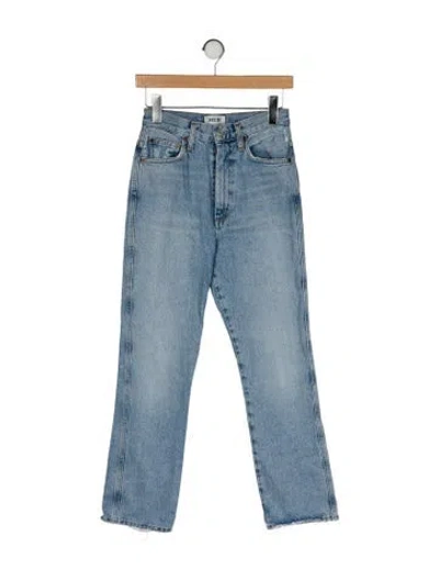 Pre-owned Agolde High-rise Straight Leg Jeans In Blue