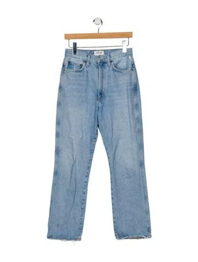 Pre-owned Agolde High-rise Straight Leg Jeans In Blue