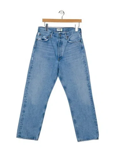 Pre-owned Agolde High-rise Straight Leg Jeans In Blue