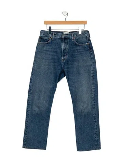 Pre-owned Agolde High-rise Straight Leg Jeans In Blue