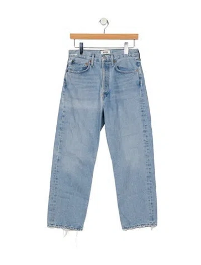 Pre-owned Agolde High-rise Straight Leg Jeans In Blue