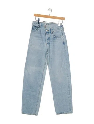 Pre-owned Agolde High-rise Straight Leg Jeans In Blue