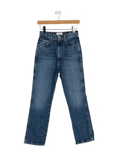Pre-owned Agolde High-rise Straight Leg Jeans In Blue