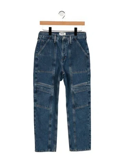 Pre-owned Agolde High-rise Straight Leg Jeans In Blue