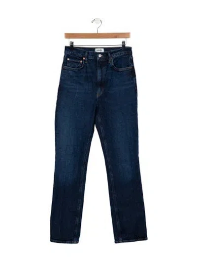 Pre-owned Agolde High-rise Straight Leg Jeans In Blue