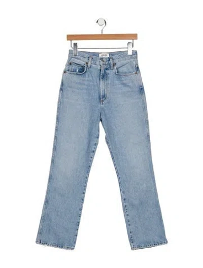 Pre-owned Agolde High-rise Straight Leg Jeans In Blue