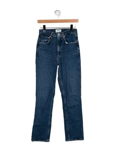 Pre-owned Agolde High-rise Straight Leg Jeans In Blue