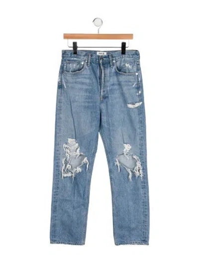 Pre-owned Agolde High-rise Straight Leg Jeans In Blue