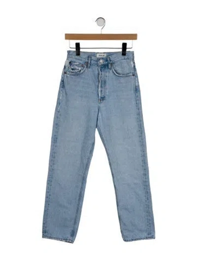 Pre-owned Agolde High-rise Straight Leg Jeans In Blue