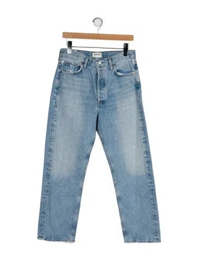 Pre-owned Agolde High-rise Straight Leg Jeans In Blue