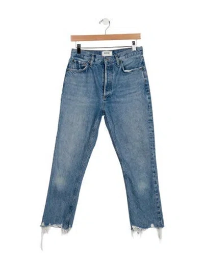Pre-owned Agolde High-rise Straight Leg Jeans In Blue