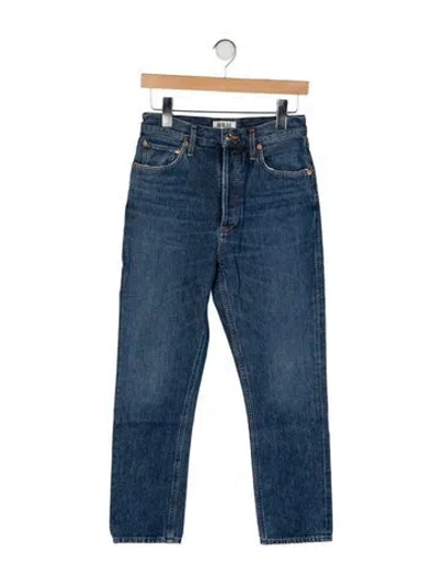 Pre-owned Agolde High-rise Straight Leg Jeans In Blue