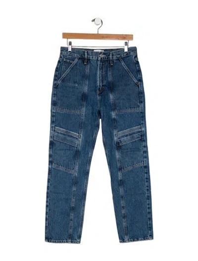 Pre-owned Agolde High-rise Straight Leg Jeans In Blue