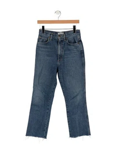 Pre-owned Agolde High-rise Straight Leg Jeans In Blue