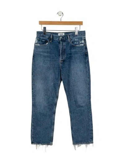 Pre-owned Agolde High-rise Straight Leg Jeans In Blue