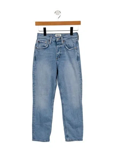 Pre-owned Agolde High-rise Straight Leg Jeans In Blue