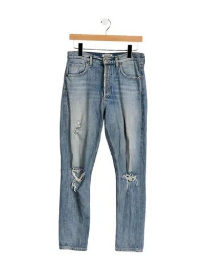 Pre-owned Agolde High-rise Straight Leg Jeans In Blue