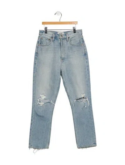 Pre-owned Agolde High-rise Straight Leg Jeans In Blue