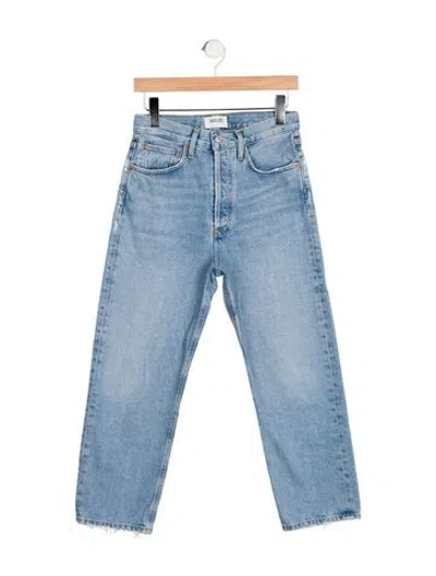 Pre-owned Agolde High-rise Straight Leg Jeans In Blue