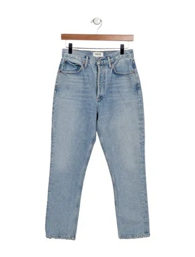 Pre-owned Agolde High-rise Straight Leg Jeans In Blue