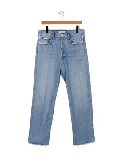 Pre-owned Agolde High-rise Straight Leg Jeans In Blue