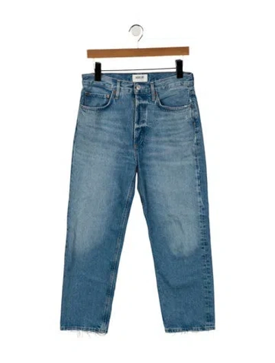 Pre-owned Agolde High-rise Straight Leg Jeans In Blue