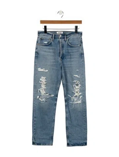 Pre-owned Agolde High-rise Straight Leg Jeans In Blue