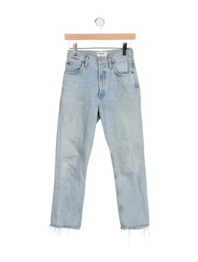Pre-owned Agolde High-rise Straight Leg Jeans In Blue