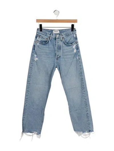 Pre-owned Agolde High-rise Straight Leg Jeans In Blue