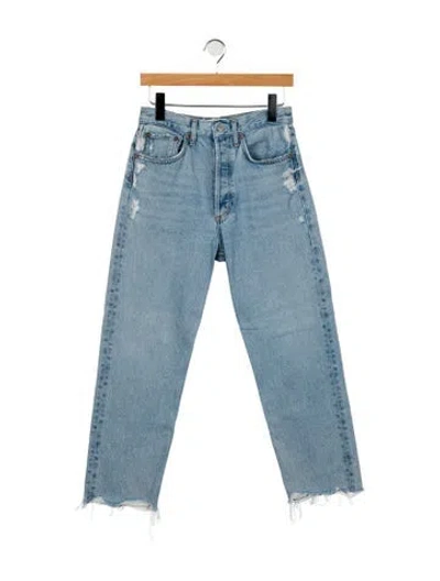 Pre-owned Agolde High-rise Straight Leg Jeans In Blue