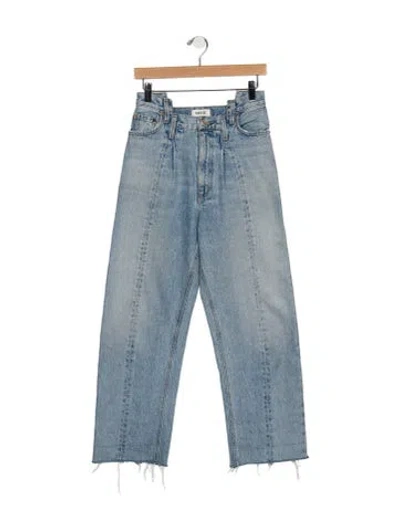 Pre-owned Agolde High-rise Straight Leg Jeans In Blue