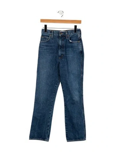 Pre-owned Agolde High-rise Straight Leg Jeans In Blue