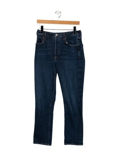 Pre-owned Agolde High-rise Straight Leg Jeans In Blue