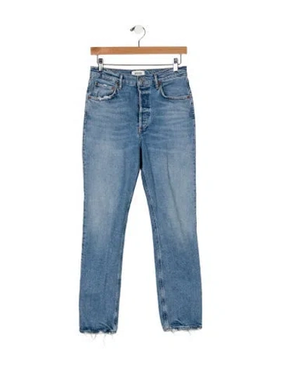 Pre-owned Agolde High-rise Straight Leg Jeans In Blue